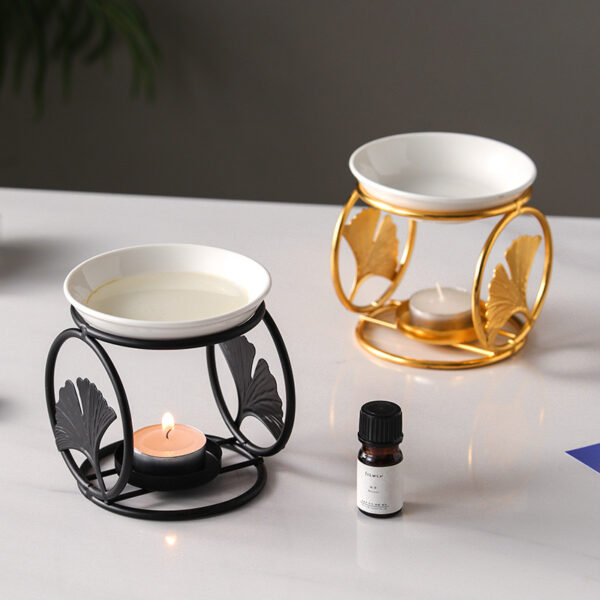 OIL BURNER-FLOWER BLACK - Image 2