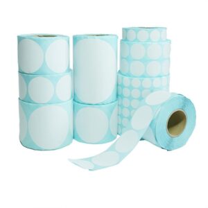 BP-50cm WHITE CIRCLE LABEL STICKER-600pcs