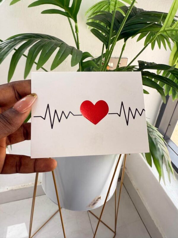 HANDWRITTEN CARD - WHITE&RED - Image 2