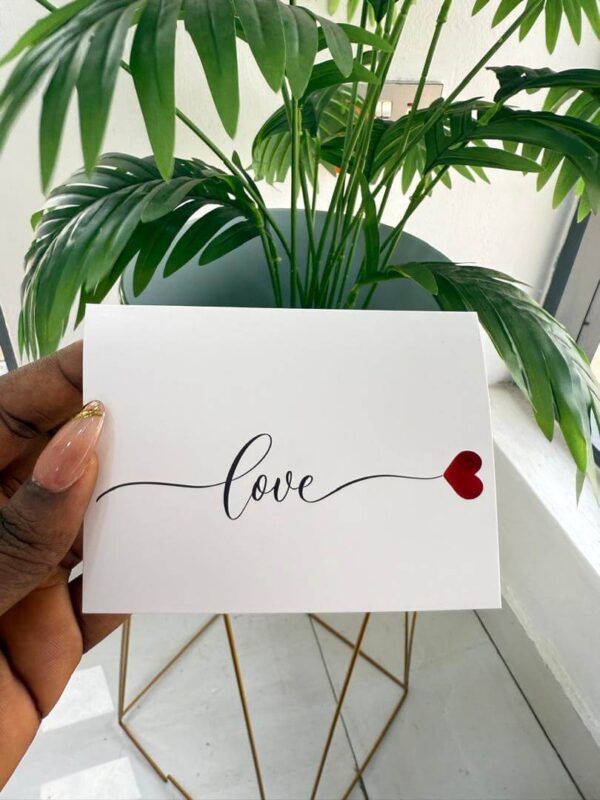 HANDWRITTEN CARD - WHITE&RED - Image 3
