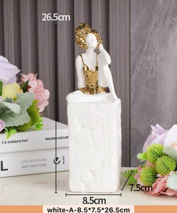 GOLD WOMAN ON RECTANGLE DECOR - Image 3