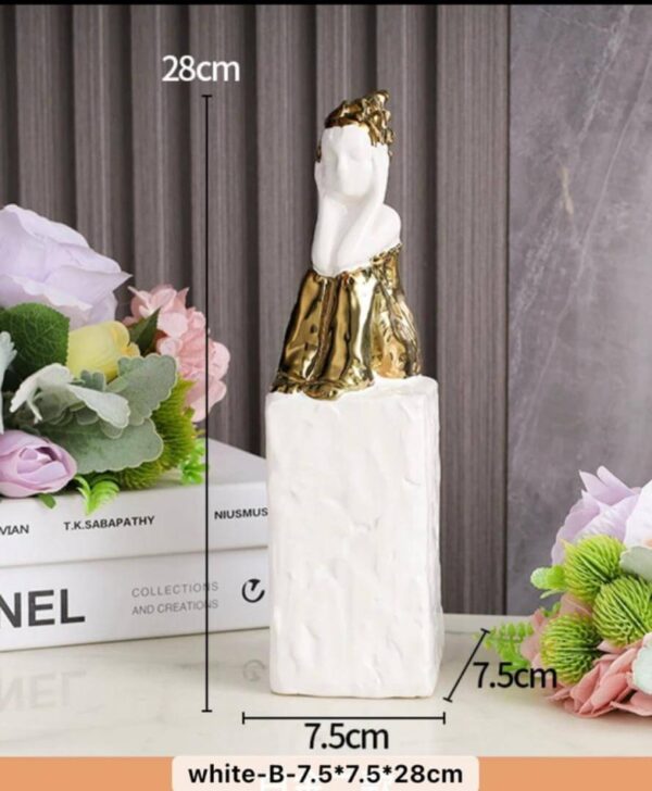 GOLD WOMAN ON RECTANGLE DECOR - Image 2