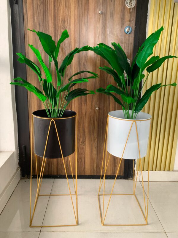 FLOWER VASE GOLD STAND - Image 2