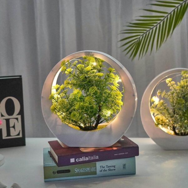 FLOWER CIRCLE BONSAI WITH FAIRY LIGHT - Image 3