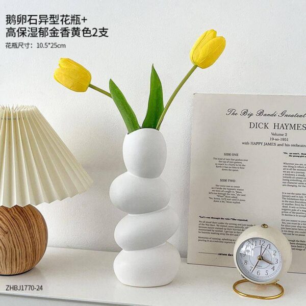 WHITE NORDIC FLOWER VASE - Image 2