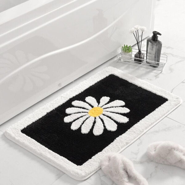 FOOT MAT-WHITE & BLACK