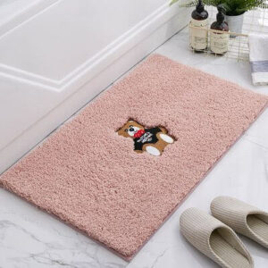 FOOT MAT-PINK TEDDY