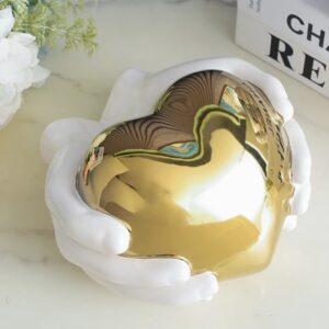 GOLD LOVE IN WHITE HAND DECOR