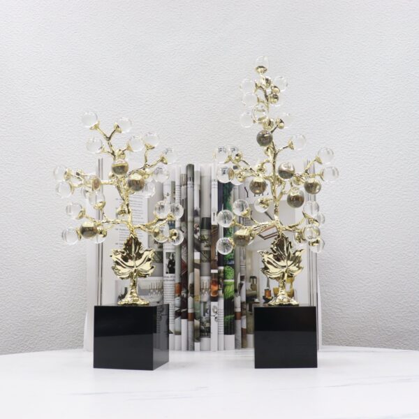 CRYSTAL TREE ON BLACK STAND