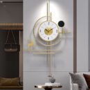 GOLD WALL CLOCK WITH LIGHT -DEER ON LEFT