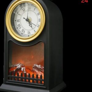 LED FIREPLACE LANTERN-CLOCK