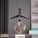 FIGURE ON GOLD HEXAGON 1