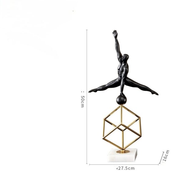 FIGURE ON GOLD HEXAGON 1 - Image 2
