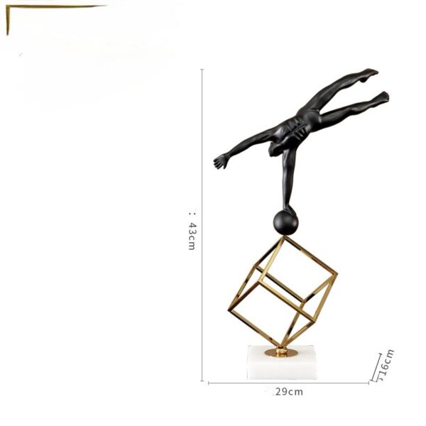 FIGURE ON GOLD HEXAGON 2 - Image 2