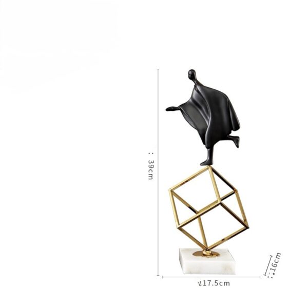 FIGURE ON GOLD HEXAGON 3 - Image 2