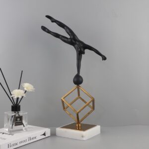 FIGURE ON GOLD HEXAGON 2