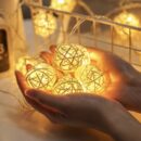 RATTAN FAIRY LIGHT-2M-WARM WHITE