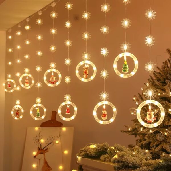 CIRCLE CHAIN CURTAIN FAIRY LIGHT