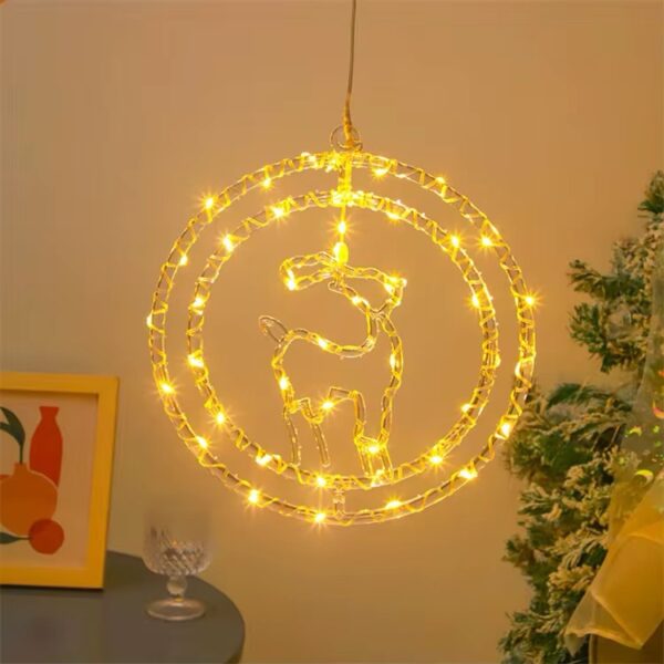 XMAS DEER HANGING FAIRY LIGHT