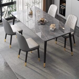 MARBLE DINING TABLE AND CHAIR SET