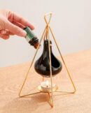 OIL BURNER-HANGING BLACK & GOLD