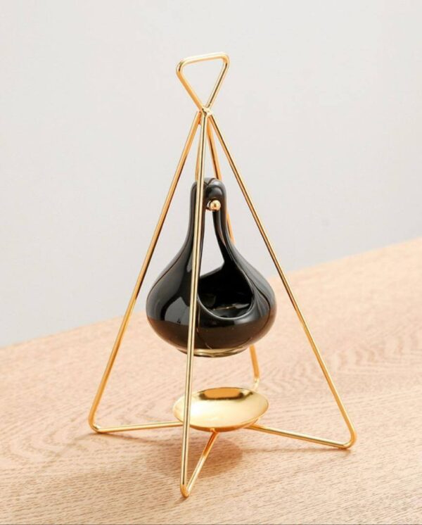 OIL BURNER-HANGING BLACK & GOLD - Image 2