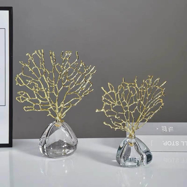 METAL TREE/CRYSTAL BASE DECOR SET