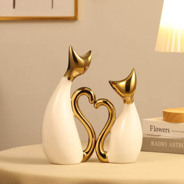 WHITE & GOLD CAT SET - Image 2