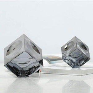 CRYSTAL 3D CUBE DECOR SET-BLACK