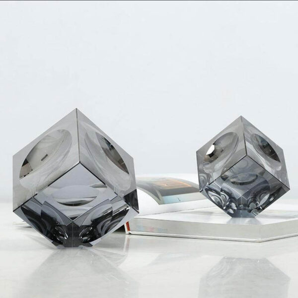 CRYSTAL 3D CUBE DECOR SET-BLACK