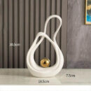 WHITE & GOLD SWIRL DECOR SET