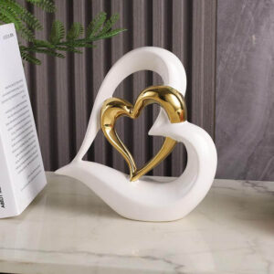 DOUBLE LOVE WHITE & GOLD DECOR