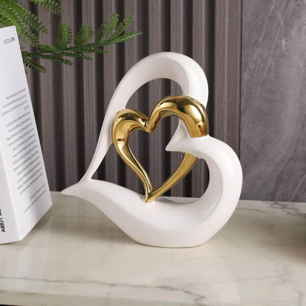 DOUBLE LOVE WHITE & GOLD DECOR