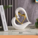 DOUBLE LOVE WHITE & GOLD DECOR