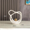 WHITE & GOLD SWIRL DECOR SET