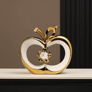 WHITE & GOLD APPLE DECOR