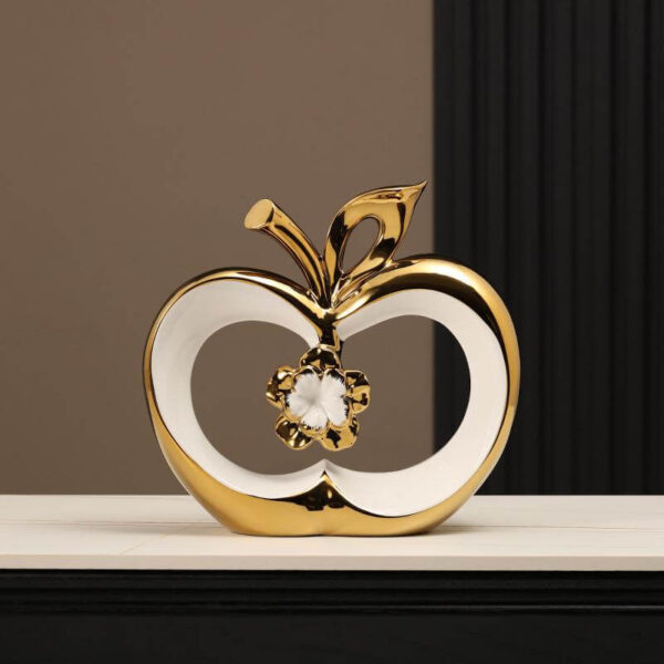 WHITE & GOLD APPLE DECOR