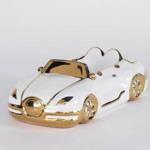 WHITE & GOLD CAR DECOR