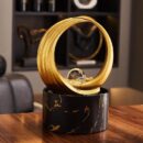 BLACK & GOLD MARBLE DECOR FOUNTAIN