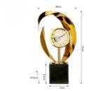 CLOCK SWIRL ON BLACK STAND