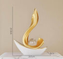 SWIRL ON WHITE STAND CRYSTAL