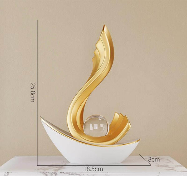 SWIRL ON WHITE STAND CRYSTAL - Image 2
