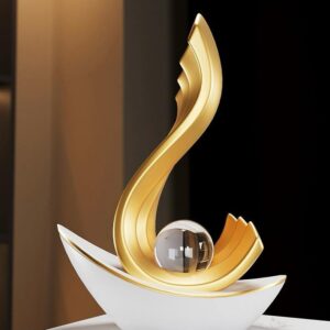 SWIRL ON WHITE STAND CRYSTAL