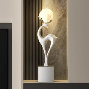 LARGE DEER WITH LAMP