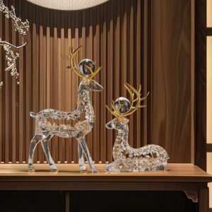 CRYSTAL OX DEER SET