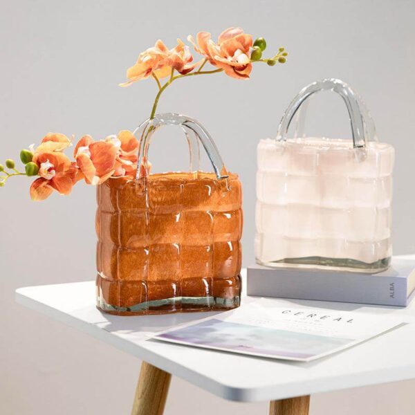 BAG VASE AND FLOWER