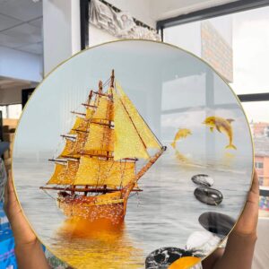 ROUND PVC WALL ART 50cm - 010