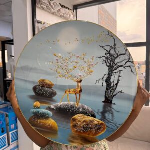 ROUND PVC WALL ART 60cm - 002