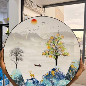 ROUND PVC WALL ART 60cm - 009