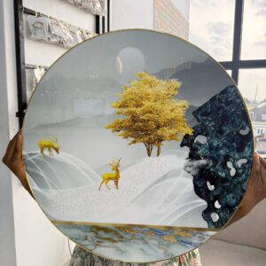 ROUND PVC WALL ART 60cm - 005